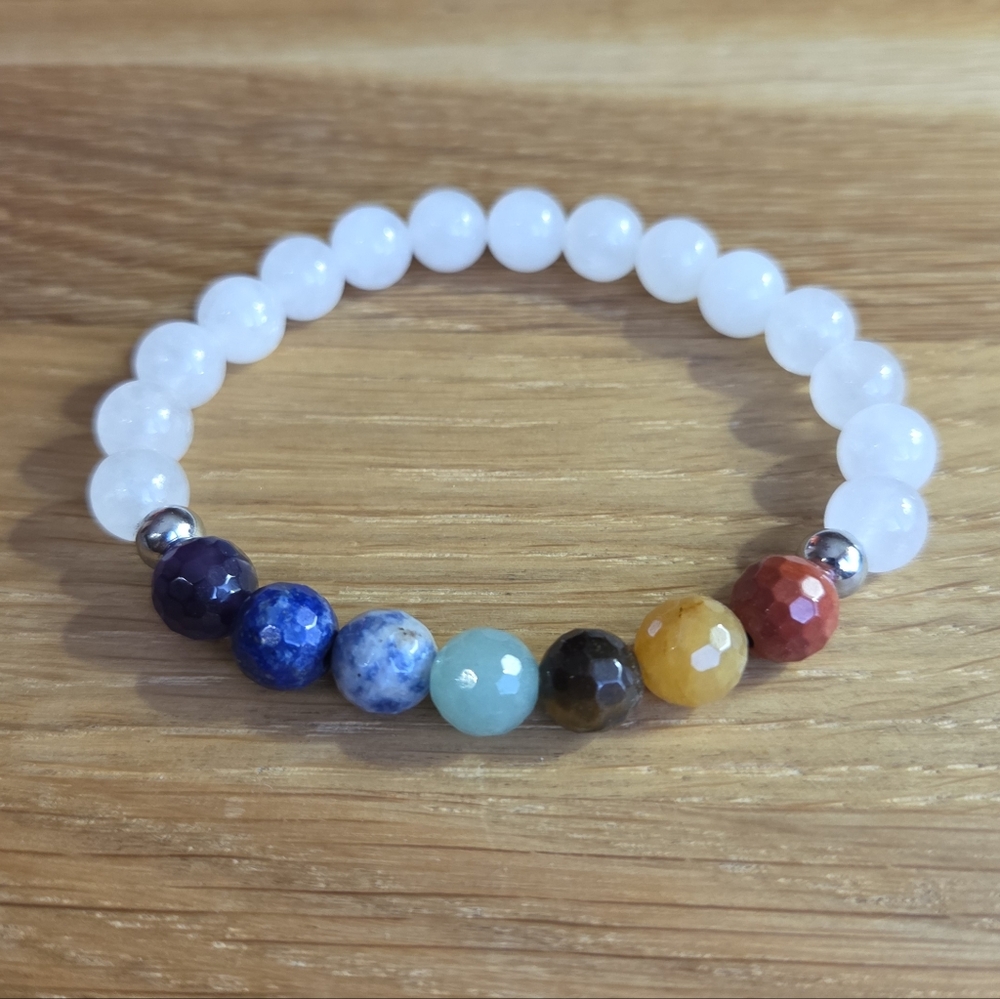 Chakra Stretch Bracelet, Hand Crafted - Picture 7 of 13